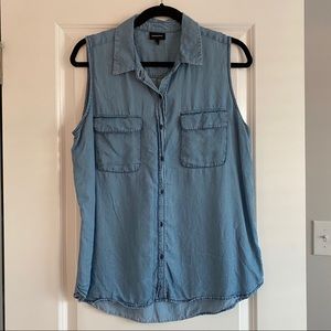 Chambray Button Down Tank